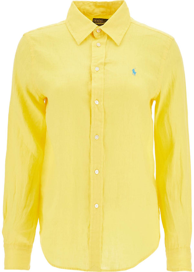 Polo Ralph Lauren long sleeve linen shirt yellow