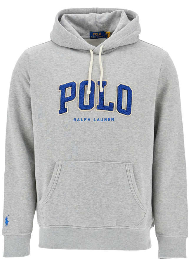 Polo Ralph Lauren men's gray cotton zip hoodie with polo logo