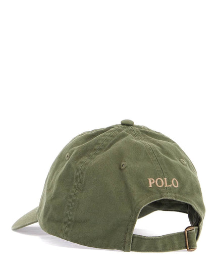 Polo Ralph Lauren olive green cotton sports cap with embroidered logo