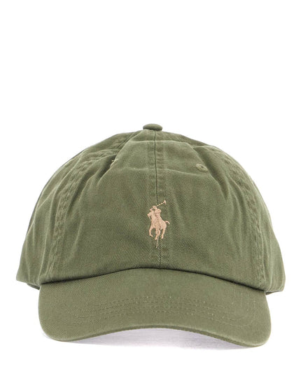 Polo Ralph Lauren olive green cotton sports cap with embroidered logo