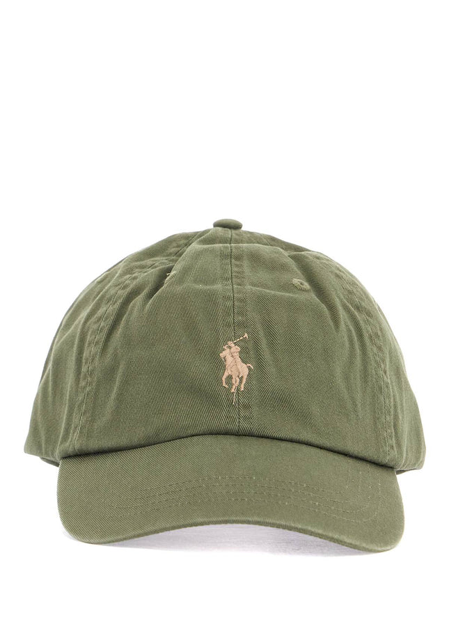 Polo Ralph Lauren olive green cotton sports cap with embroidered logo