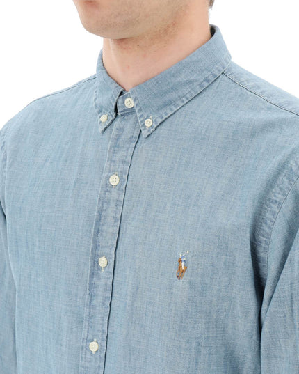 Polo Ralph Lauren slim fit shirt in stone-washed chambray