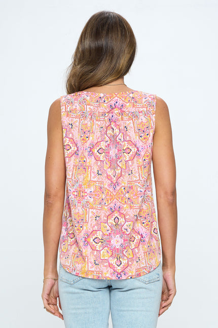 Print Sleeveless Top-3