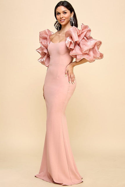 Prom,Bridesmaid Dress,Bridal,Gowns,Evening Dress Blush