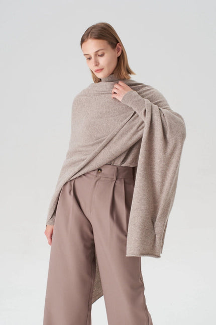 Pure Cashmere Travel Wrap - Oatmeal