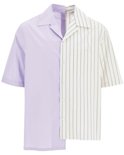 Lanvin asymmetric bowling shirt with