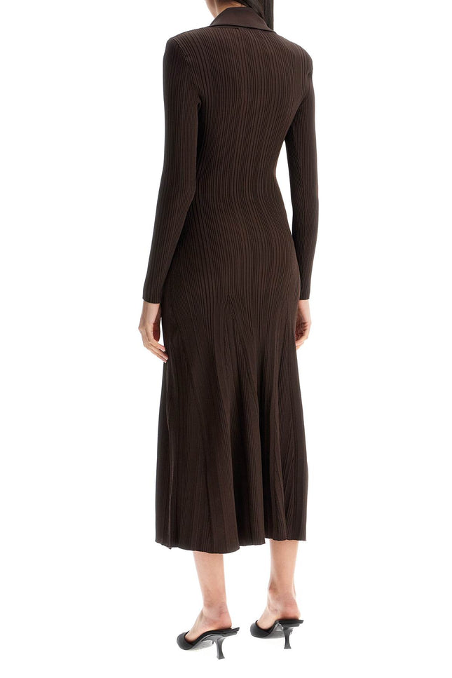 Self-Portrait Self Portrait midi ribbed viscose dress with