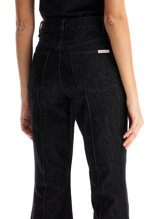 Self Portrait high-waisted flare jeans for