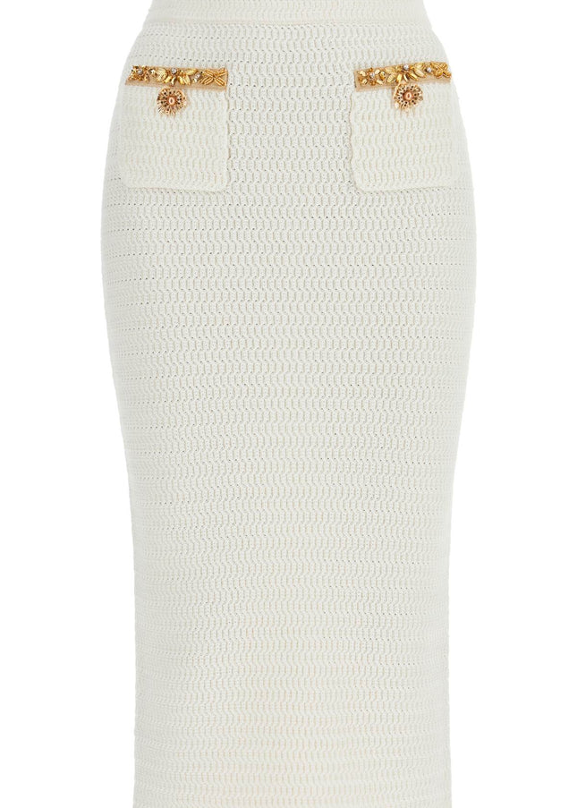 Self-Portrait Self Portrait 'knitted lurex midi skirt