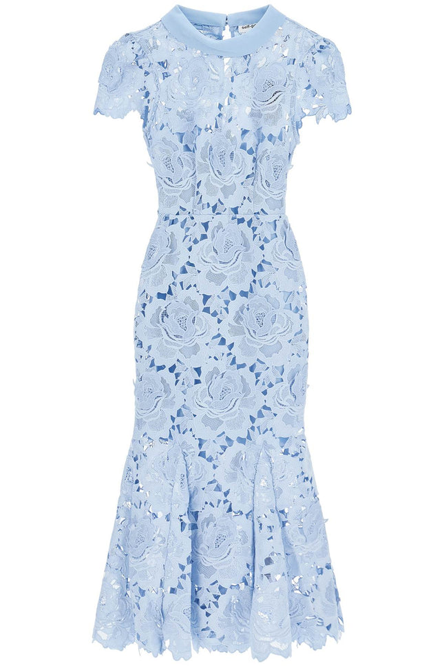 Self Portrait floral lace midi dress with eight