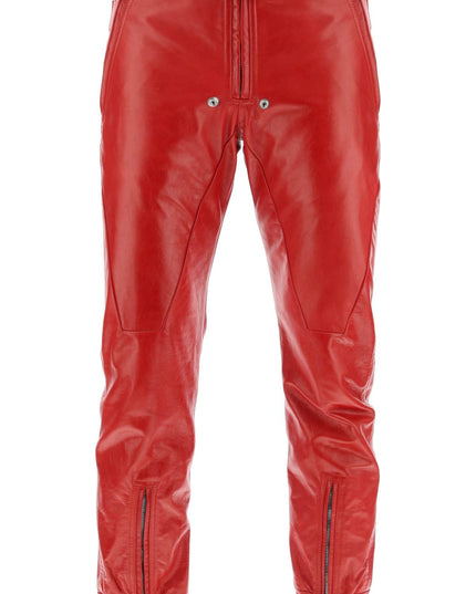 Rick owens luxor leather pants for men-Pants-RICK OWENS-48-Urbanheer