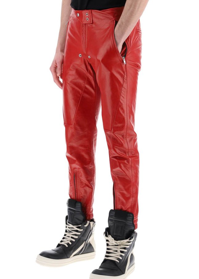 Rick owens luxor leather pants for men-Pants-RICK OWENS-Urbanheer