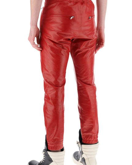 Rick owens luxor leather pants for men-Pants-RICK OWENS-Urbanheer