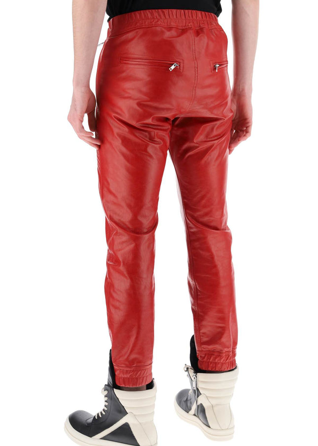 Rick owens luxor leather pants for men-Pants-RICK OWENS-Urbanheer