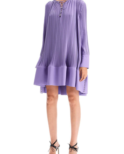 Lanvin short pleated dress with ruffles