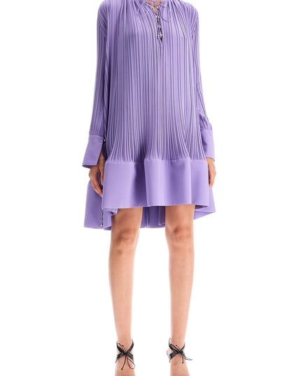 Lanvin short pleated dress with ruffles