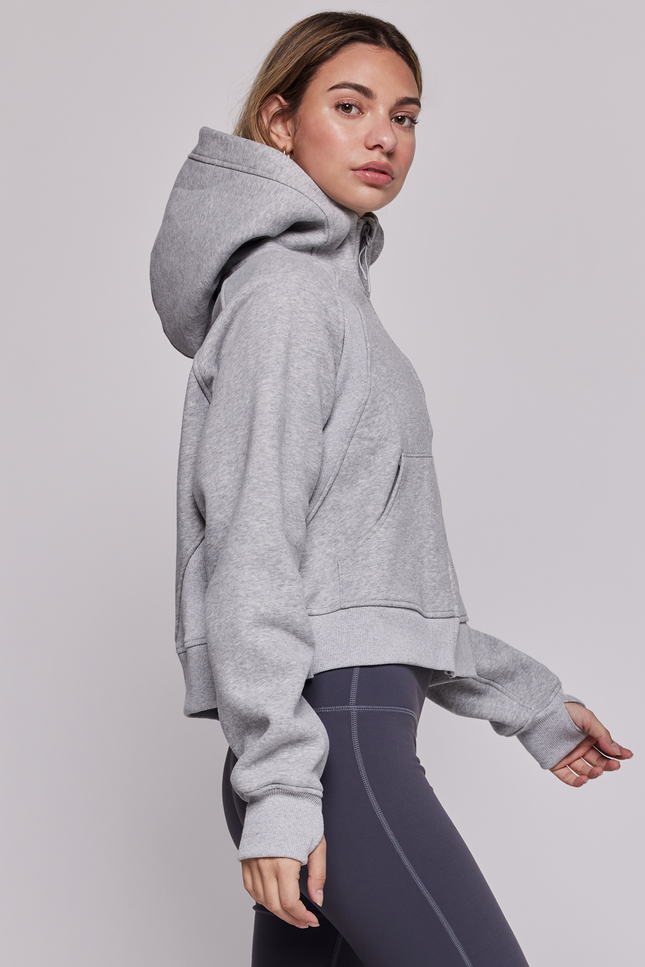 Effortless Fleece Full Zip Hoodie-rebody-Urbanheer