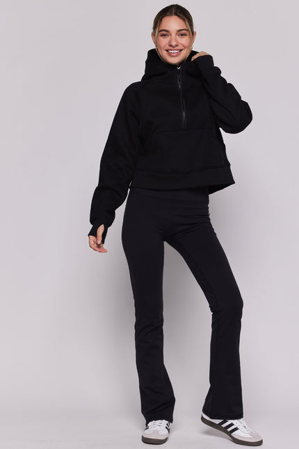 Effortless Fleece Half Zip Hoodie-rebody-Urbanheer