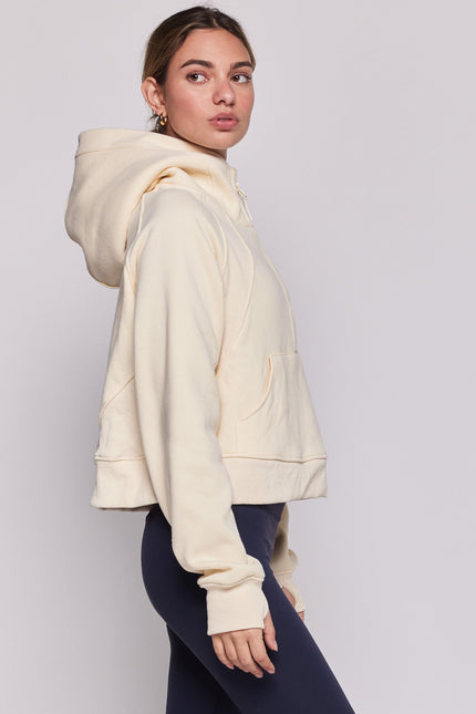 Effortless Fleece Half Zip Hoodie-rebody-Urbanheer