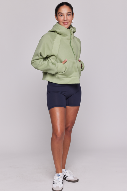 Effortless Fleece Half Zip Hoodie-rebody-Urbanheer