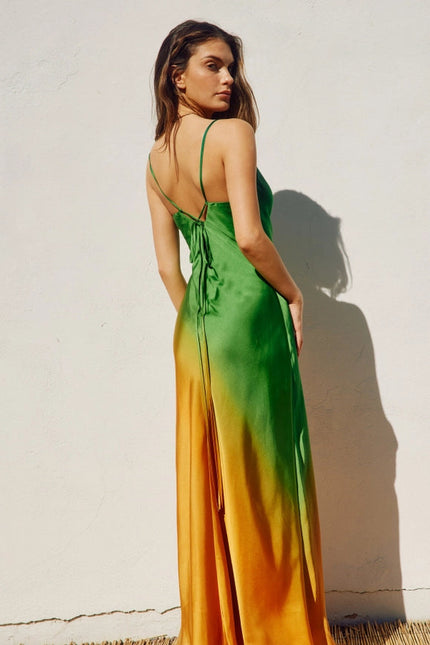 Radiance Ombre Criss Cross Back Maxi Dress-Dress-Dress Forum-Urbanheer