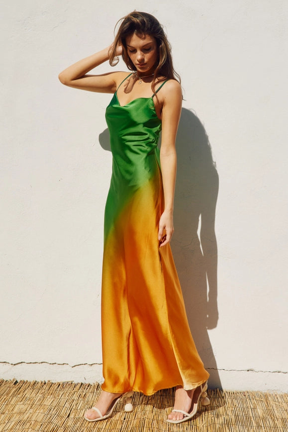 Radiance Ombre Criss Cross Back Maxi Dress-Dress-Dress Forum-Urbanheer