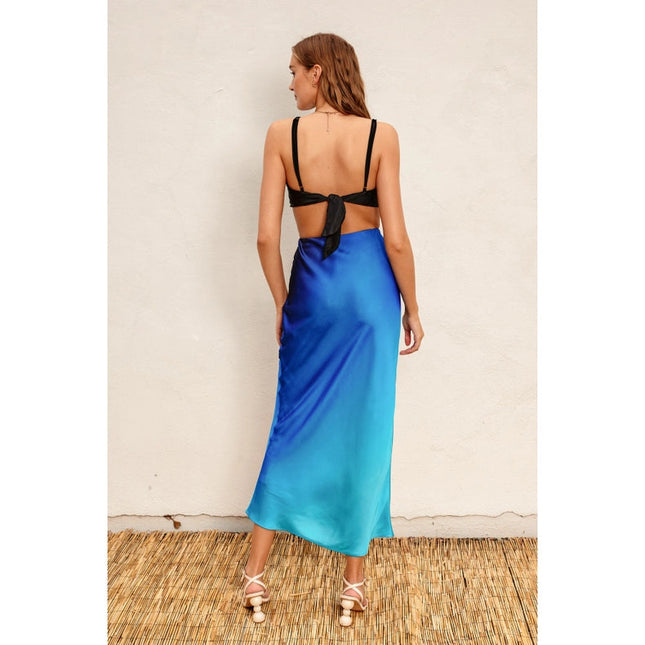 Radiance Ombre Pull On Maxi Skirt OCEAN BREEZE