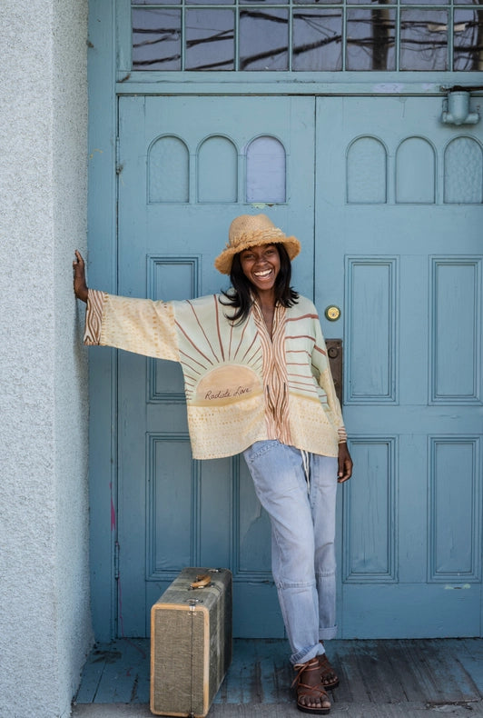 Radiate Love Cropped Bamboo Kimono Cardigan