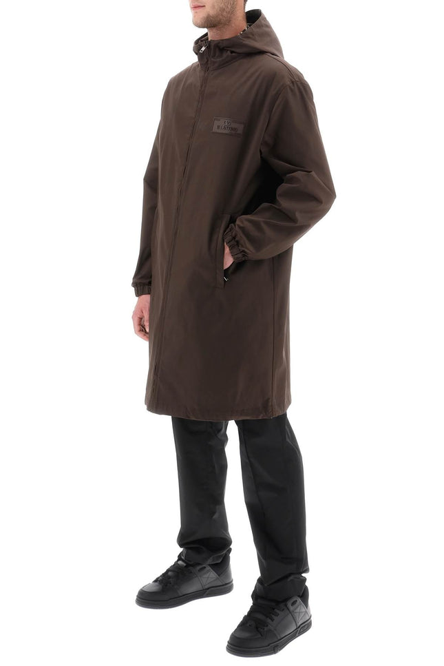 Raincoat With Maison Valentino Rubber Label-men > clothing > outerwear > trench coats and rain coats-Valentino GARAVANI-48-Marrone-Urbanheer