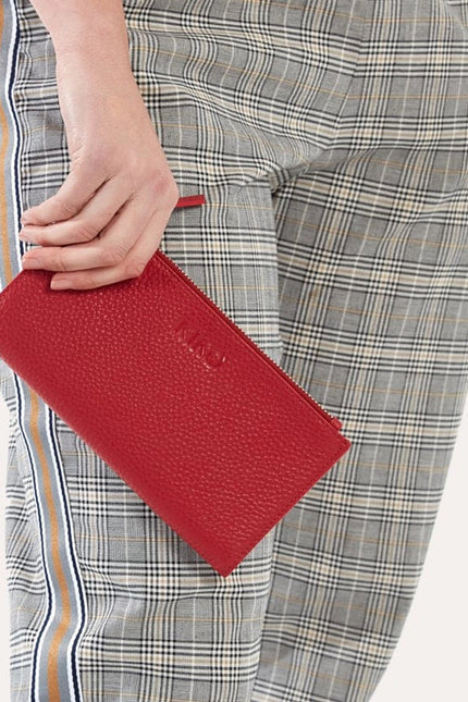 Red Top Zip Wallet