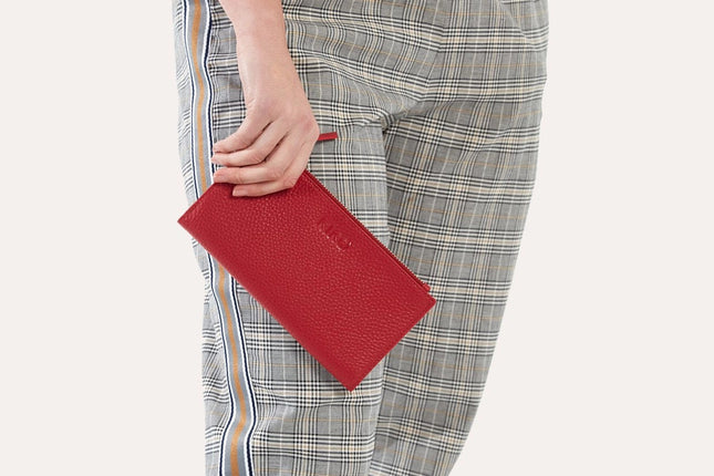 Red Top Zip Wallet