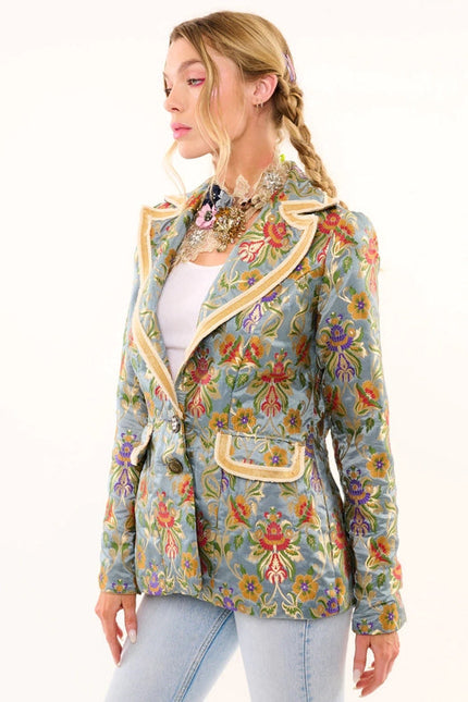 Renaissance Silk Jacquard Blazer