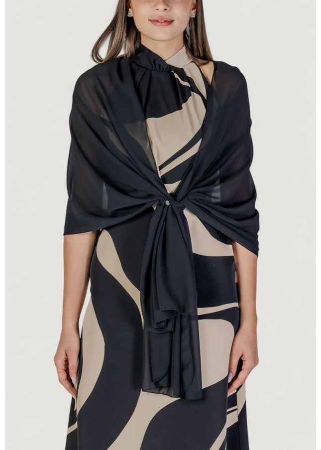 Rinascimento Black Polyester Scarf