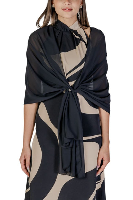 Rinascimento Black Polyester Scarf