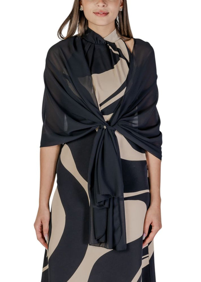 Rinascimento Black Polyester Scarf