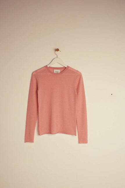 Rita Cashmere Knitted Crew Neck Pullover Salmon