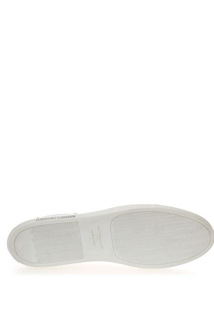 Roberto Cavalli White Leather Sneakers Luxe Footwear