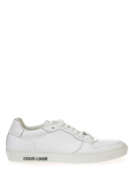 Roberto Cavalli White Leather Sneakers Luxe Footwear