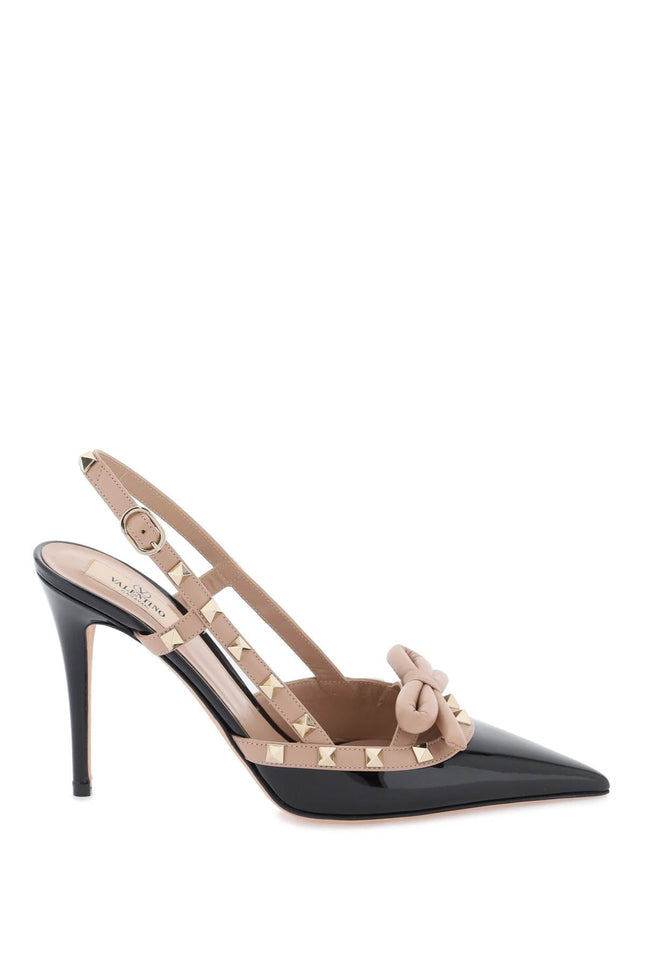 Rockstud Bow Slingback Pumps