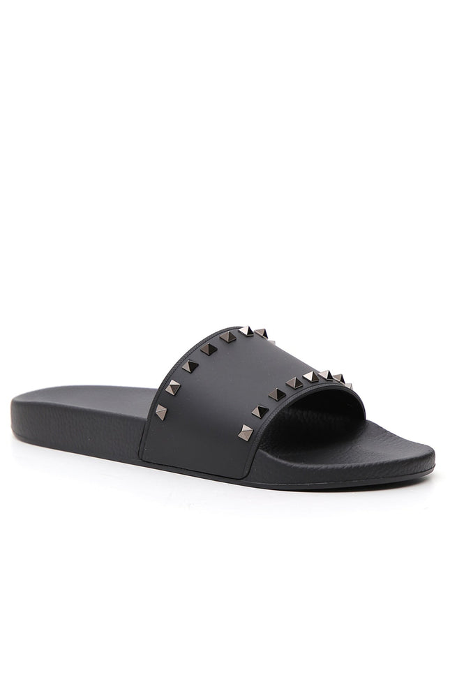 'Rockstud' Slides-men > shoes > sandals and slippers-Valentino GARAVANI-40-Nero-Urbanheer