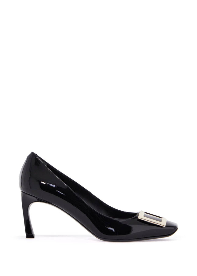 Roger Vivier belle vivier t.70 black calfskin pumps with metal buckle