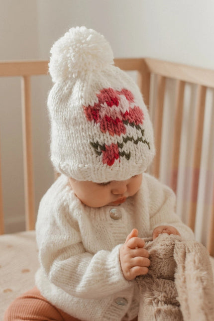 Rose Beanie Hat Baby & Kids