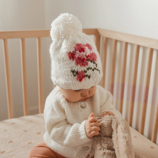 Rose Beanie Hat Baby & Kids