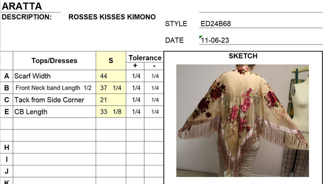 Roses Kisses Kimono