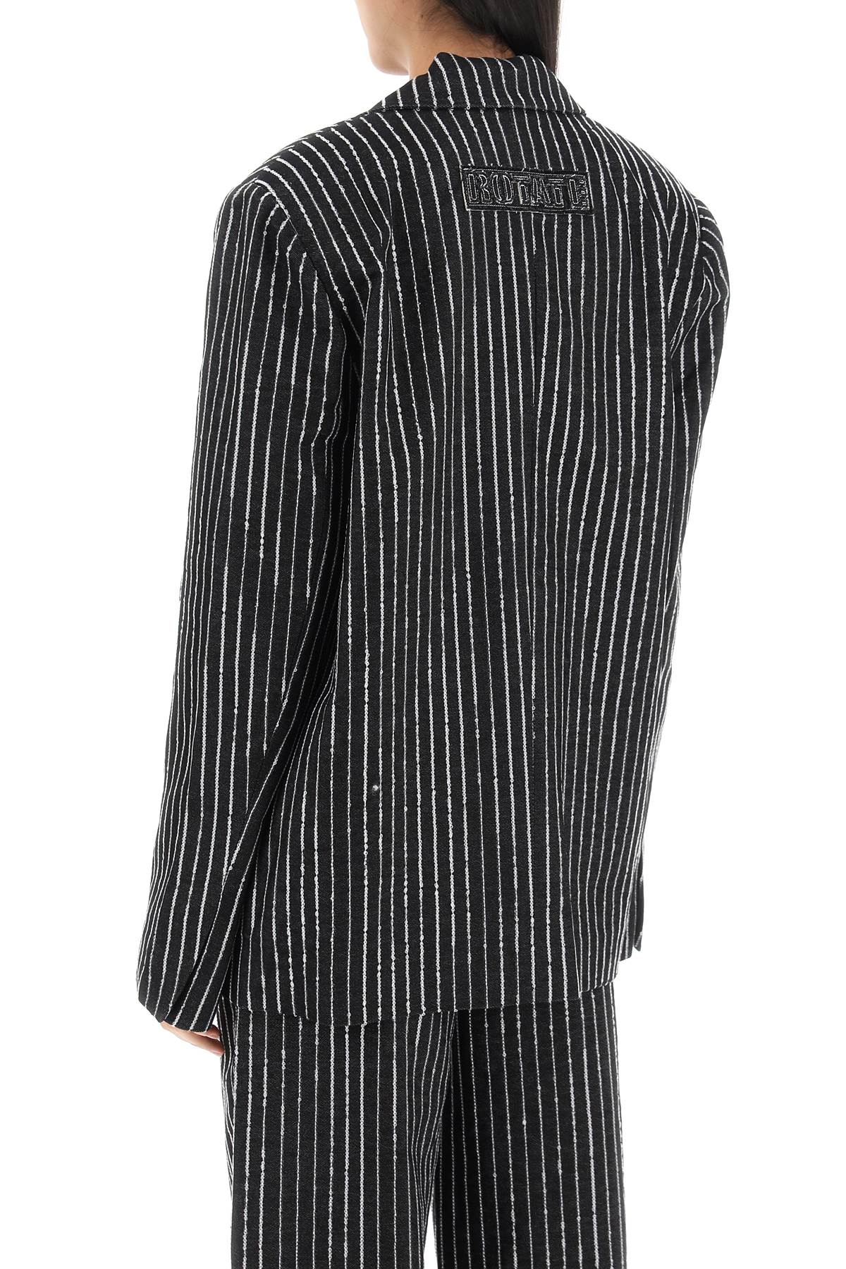 Rotate blazer with sequined stripes-women > clothing > jackets > blazers and vests-Rotate-34-Black-Urbanheer