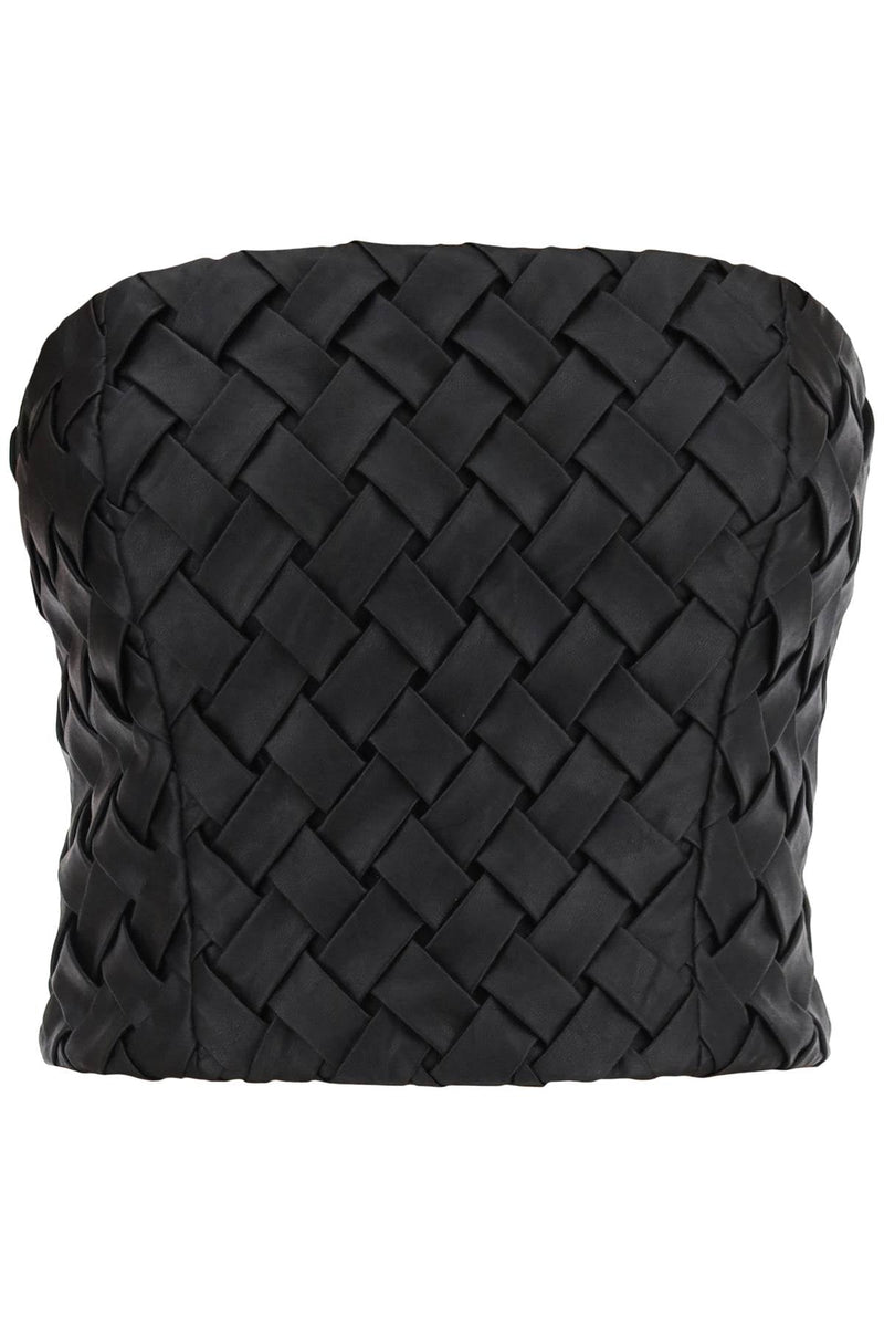 Rotate braided corset top-women > clothing > tops-Rotate-34-Black-Urbanheer