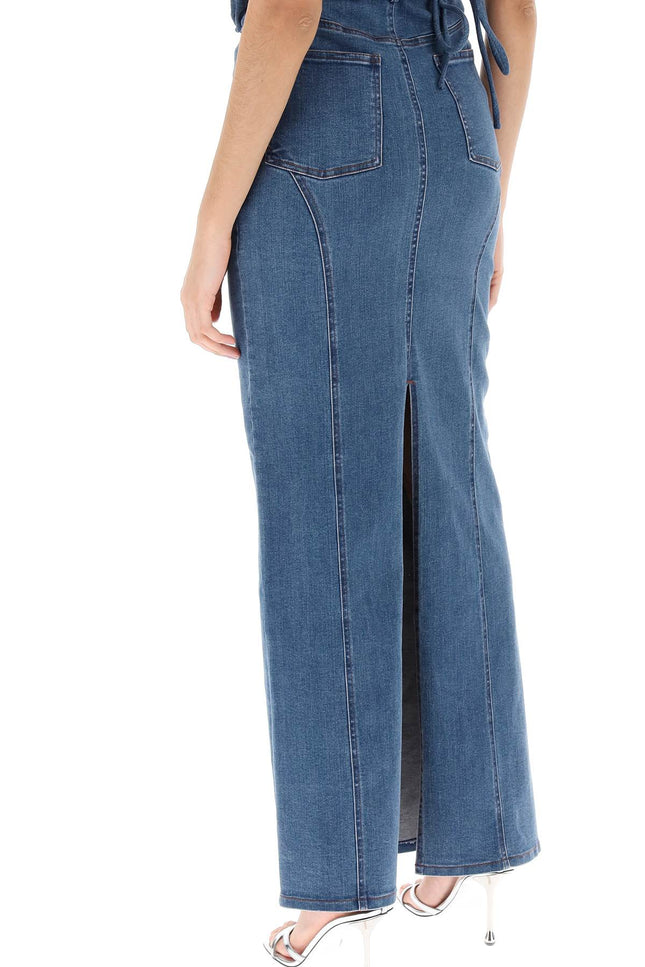 Rotate denim maxi skirt-women > clothing > skirts > maxi-Rotate-38-Blue-Urbanheer