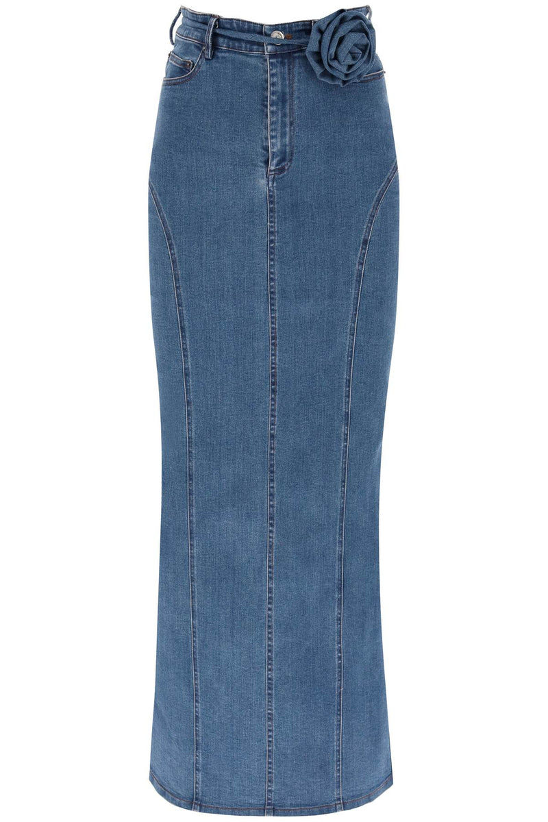 Rotate denim maxi skirt-women > clothing > skirts > maxi-Rotate-38-Blue-Urbanheer