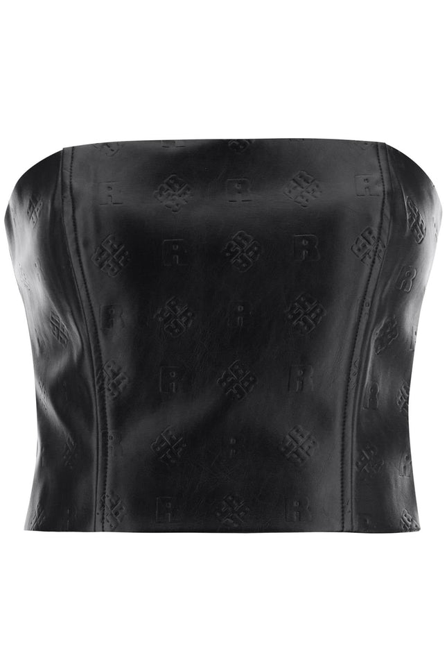 Rotate faux-leather cropped top-women > clothing > tops-Rotate-Urbanheer