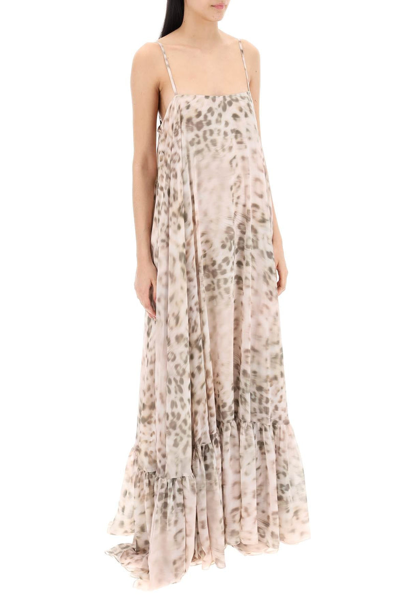 Rotate Maxi Dress With Ruffle At The-women > clothing > dresses > maxi-Rotate-Urbanheer